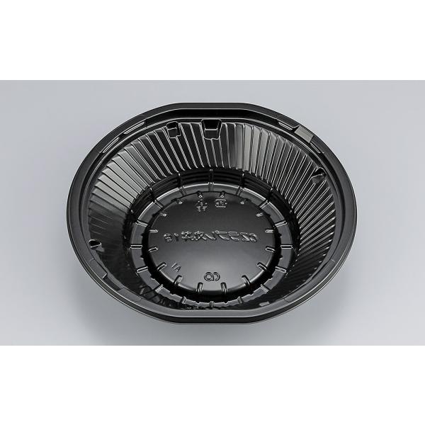 【蓋付き】CZラプレ丸丼19  BS(黒) 【本体600枚・蓋600枚セット】